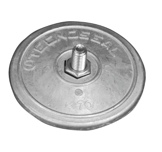 Rudder pair anodes Ø70mm with hardware