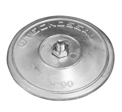 Rudder pair anodes Ø90mm with hardware