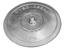 Rudder pair anodes Ø130mm with hardware