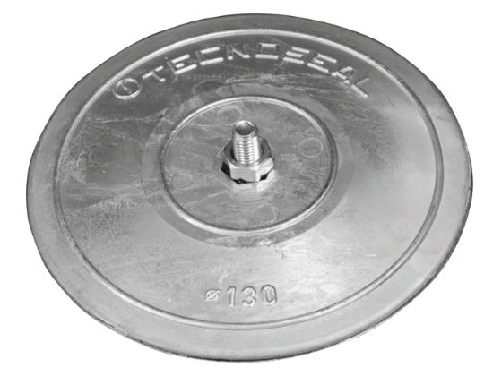 Rudder pair anodes Ø130mm with hardware