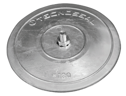 Rudder pair anodes Ø130mm with hardware