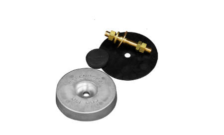 Ánodo de Disco para Popa 140x30 Compl. W. Plug, Pad&perno 140x30 140*30