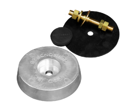 Ánodo de Disco para Popa 140x35 Compl. W. Plug, Pad&perno 140x35 140*35