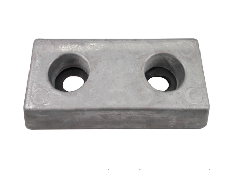 piastra in mg 200x100x50 - con inserto - cf: 100 - asola 25x18