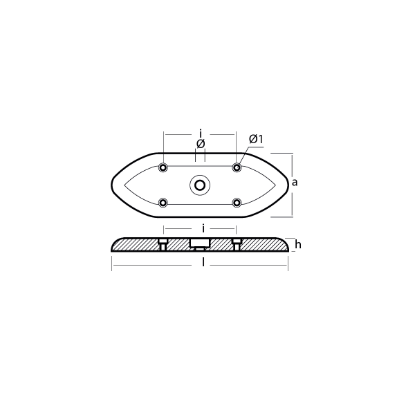 USA plate 232X83X17 H.C.97,2
