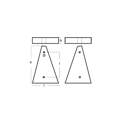 Triangle plates/ Piastra triangolare