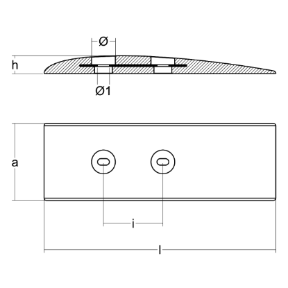Bolt on anode Wing series 390x130x30 H.C.100