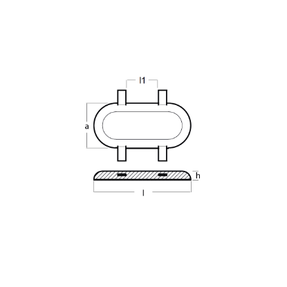 weld on anode 10,2kg with 2 straps