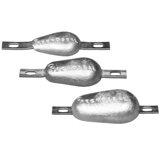 tear drop bolt-on anode 1kg with slotted holes H.C.200