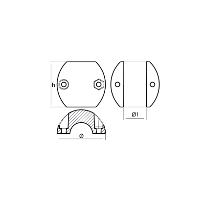 Shaft anode USA type  Ø  19mm - 3/4'