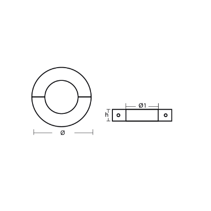 Slim type  Shaft collar Ø 38mm