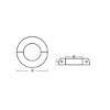 Medium type  Shaft collar Ø 55mm
