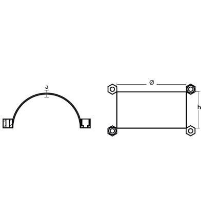 Silver shaft grounding Ø 80 - N.1 silver bathed ring with N.1 brush holder and N.2 brushes