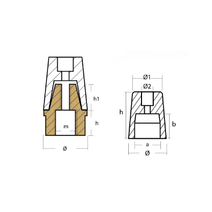 Teignbridge Prop nut (anode only)