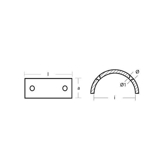 Gori collar for 2-blade saildrive Ø13''-18''
