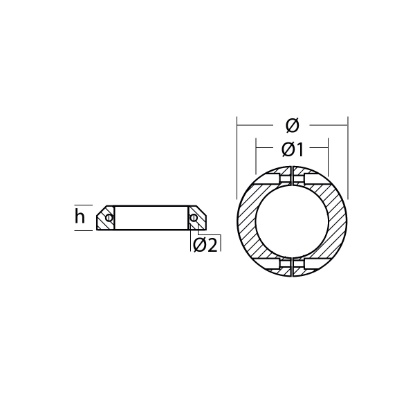 Compatible Max Prop collar anode int. Ø63,5