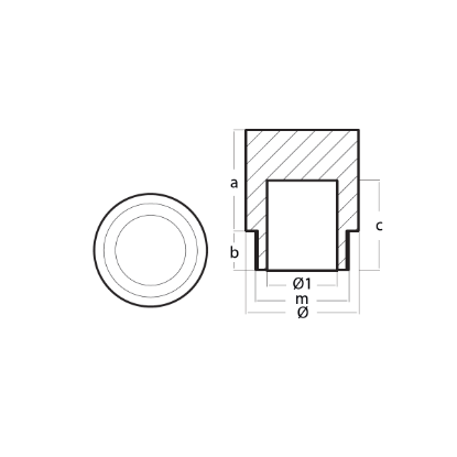 Akir series propeller anode Ø145