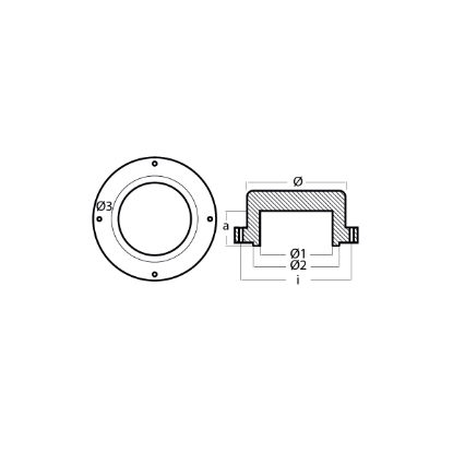 Detra propeller anode Ø160 Azimut-Benetti type