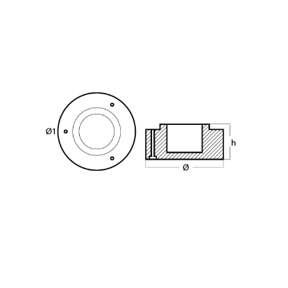 Detra propeller anode Ø220 Azimut-Benetti type