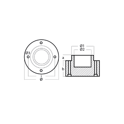 Codecasa propeller anode Ø180