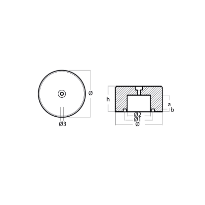 Ferretti propeller anode Ø185
