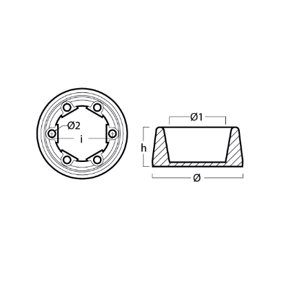 Sevogear Propeller nut for sailyacht Wally