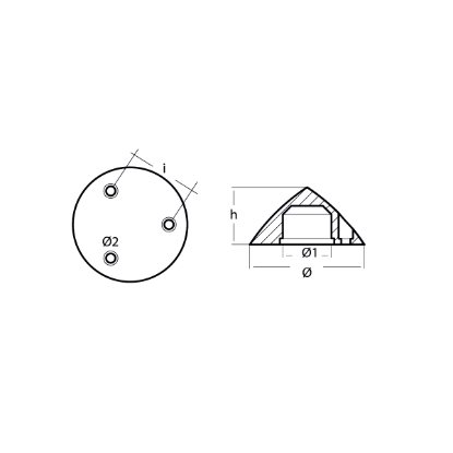 America Bow Thruster propeller nut Ø80