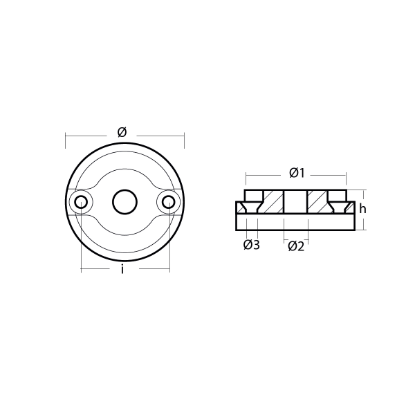 Vetus small collar anode for KGF35 and 55