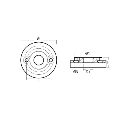 Vetus small collar anode for KGF75 and 95