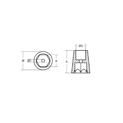 CMC MARINE  bow thruster propeller anode