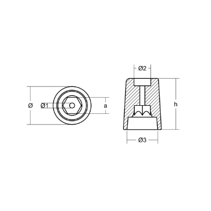 Thruster propeller anode