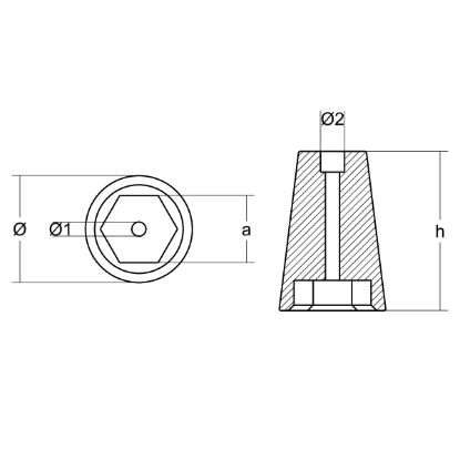 Thruster propeller anode