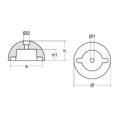 Sleipner type propeller nut