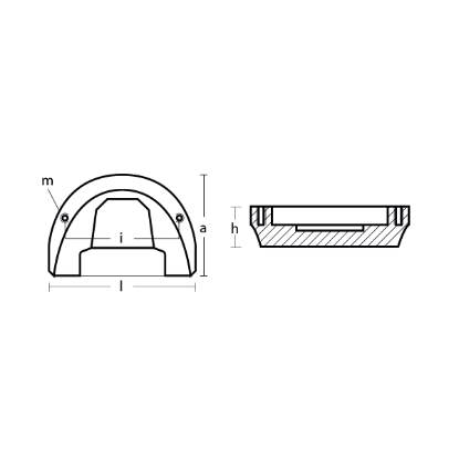 OMC Front Gearcase Anode - Anodo frontale piede poppiero