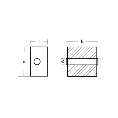 Johnson-Evinrude Gearcase Anode - Anodo a cubo per motori Omc-Johnson-Evinrude