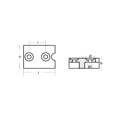 Johnson - Evinrude prop shaft Anode - Anodo per elica fuoribord Johnson Evinrude
