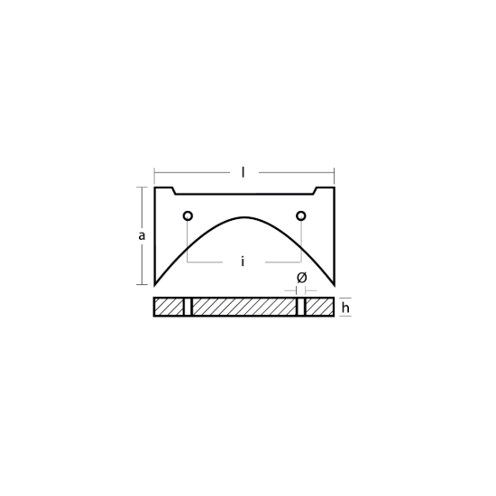 OMC  Upper Gearcase anode - Anodo frontale per piede poppiero