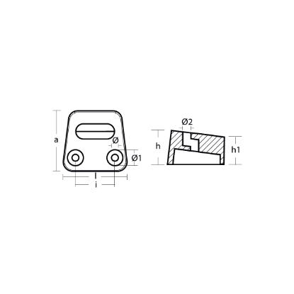Omc block anode for transom - Anodo per piede poppiero OMC