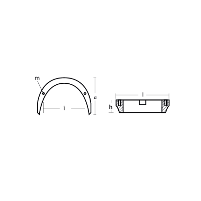 OMC  Front Gearcase Anode - Anodo frontale piede poppiero