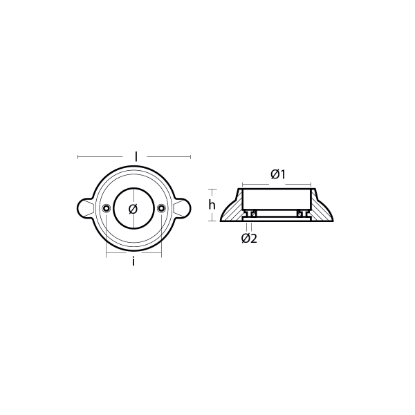 Bukh saildrive collar anode - Collare per saildrive Bukh