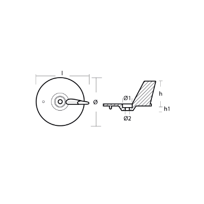 Honda trim tab anode - Pinna per motori Honda