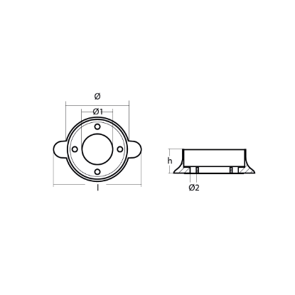 Lombardini Collar anode for saildrive - Collare Lombardini per Saildrive
