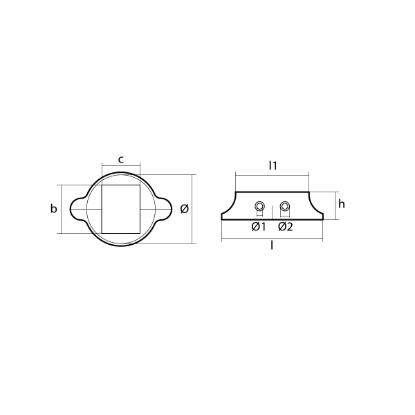 Lombardini Split Collar anode for saildrive - Collare Lombardini per Saildrive