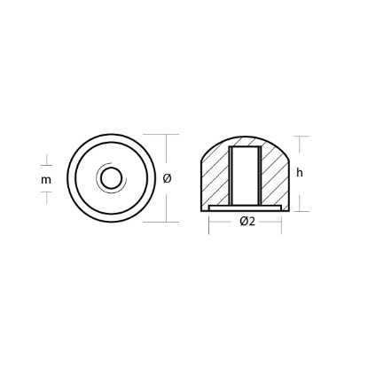 Mercruiser Nut for outdrive - Dado per piede poppiero Mercruiser