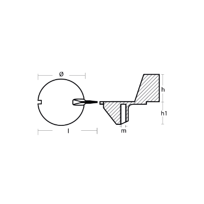 Mercury trim tab anode - Pinna per motori Mercury