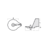 Mercury standard trim tab anode - Pinna per motori Mercury