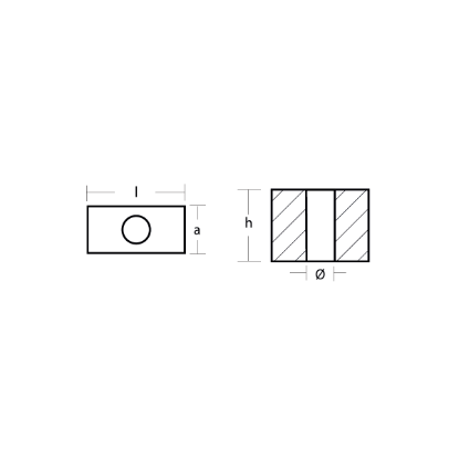 Mercury/Mariner cube anode - Anodo a cubo Mercury