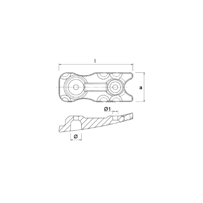 Mercury Power Trim Anode -  Anodo per trim Mercury