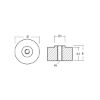OXE - DIESELAnode lower yoke threaded - Anodo per forcella inferiore Oxe Diesel