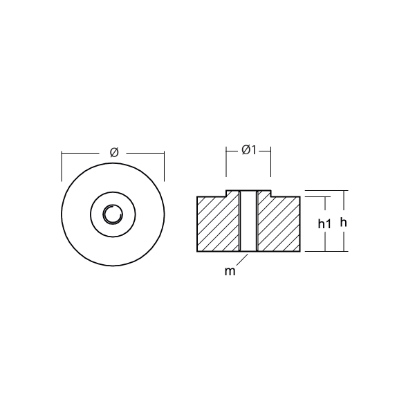 OXE - DIESELAnode lower yoke threaded - Anodo per forcella inferiore Oxe Diesel